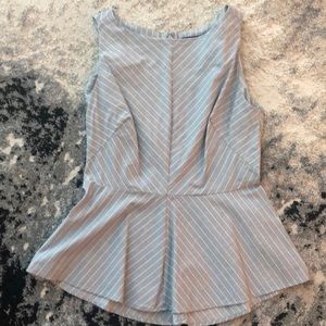 Banana Republic peplum top - blue stripe